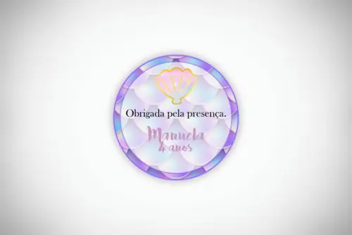 Tag Personalizada Lembrancinha Sereia