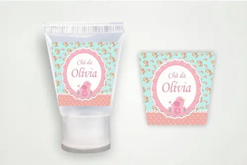 Rótulo Personalizado Bisnaga Álcool Passarinho