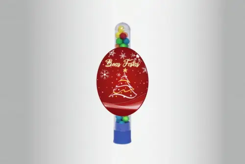 Adesivo Personalizado Tubete Boas Festas