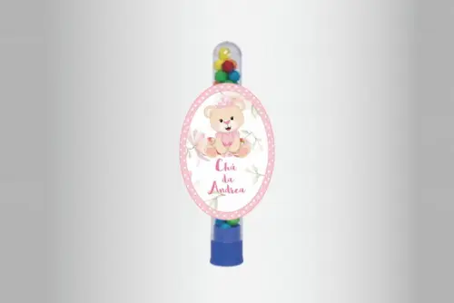 Adesivo Personalizado Tubete Ursinha Princesa