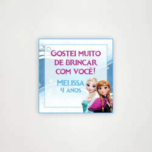 Tag Agradecimento Frozen Personalizada