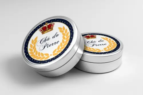 Adesivo Personalizado Latinha Realeza
