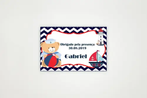 Tag Personalizada Maternidade Ursinho Marinheiro