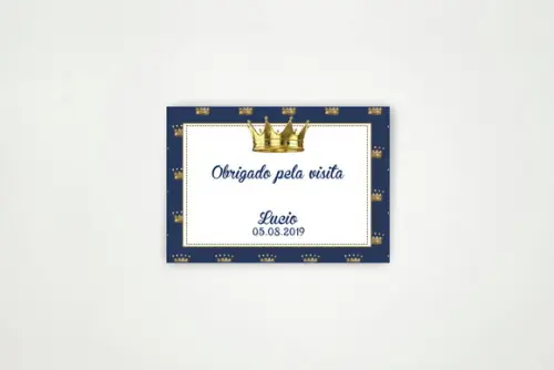 Tag Personalizada Realeza Azul