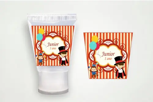Etiqueta Personalizada Álcool Gel Circo