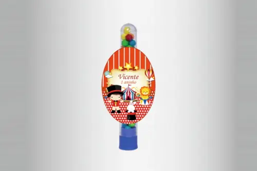 Adesivo Personalizado Tubete Circo