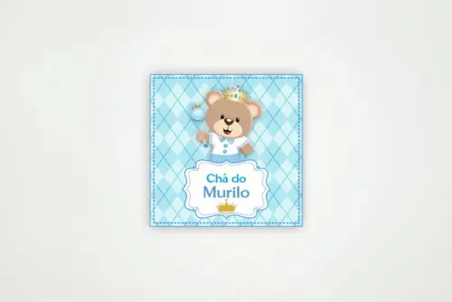 Adesivo Personalizado Caixinha Acrílica Ursinho