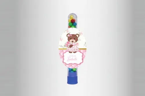 Adesivo Personalizado Tubete Ursinha