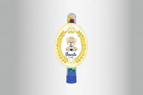 Adesivo Personalizado Tubete Ursinho Príncipe