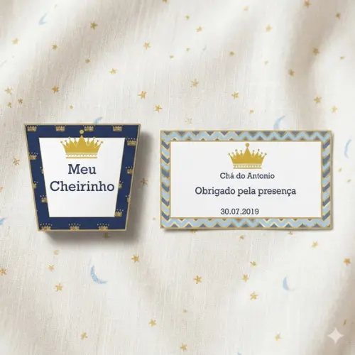 Rótulo Personalizado Bisnaga Álcool Gel Realeza e Tag