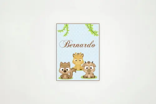 Adesivo Personalizado Álcool Gel Safari Baby