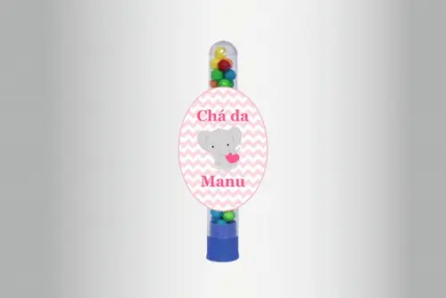 Adesivo Personalizado Tubete Elefante Rosa