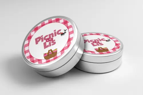 Adesivo Personalizado Latinha Picnic