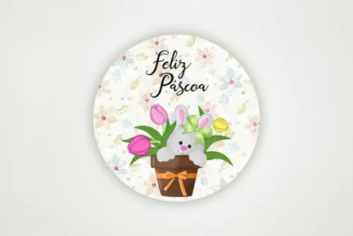 Tag Redonda Personalizada Páscoa