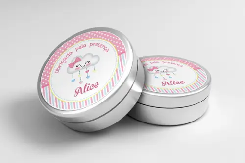 Adesivo Personalizado Latinha Chuva de Bênção