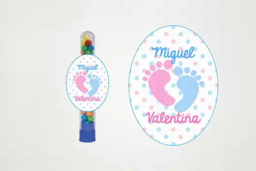 Adesivo Personalizado Tubete Chá Revelação