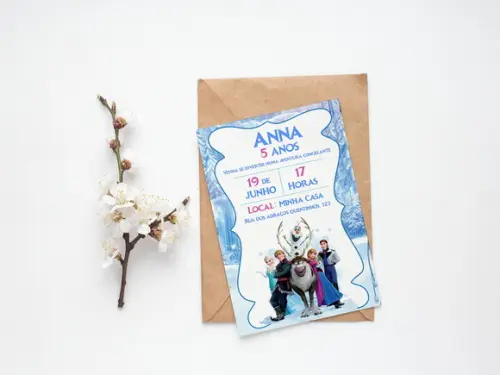 Convite Digital Personalizado Frozen
