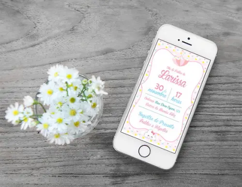 Convite Digital Personalizado Chuva de Amor