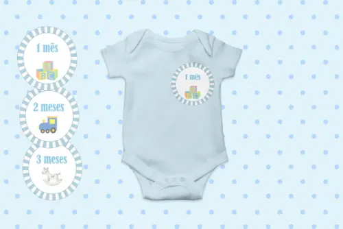 Kit Adesivo Mesversário Personalizado Brinquedos