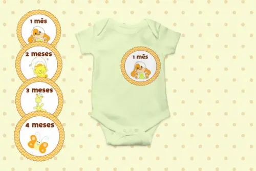 Kit Adesivo Mesversário Personalizado Animais Cute