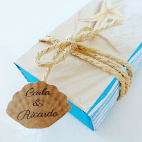 Caixa Rígida Convite Padrinhos Casamento na Praia