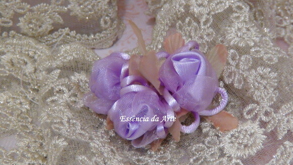 2 Buques em Cetim e Organza - Roxa