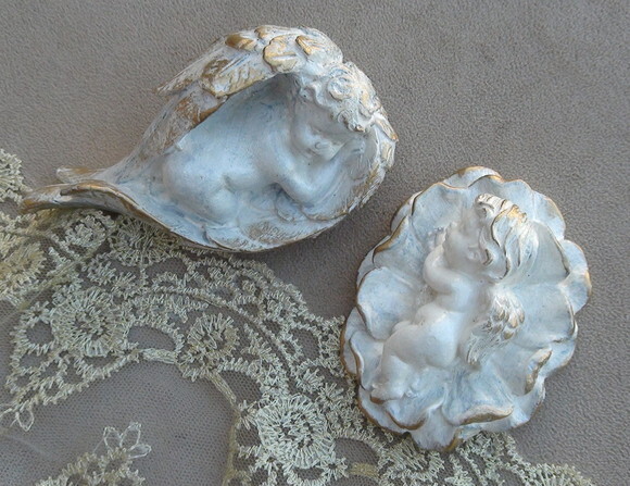 Anjos em gesso - 2 UN