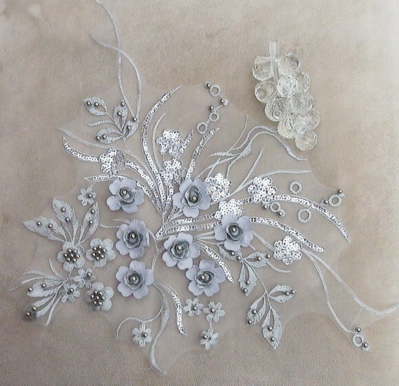 Aplique de Flores em 3d - 01 Unidade