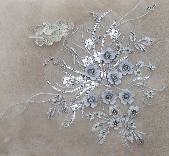 Aplique de Flores em 3d - 01 Unidade