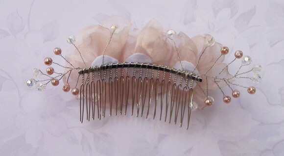 Arranjo para Cabelo de Noivas - 1 Unidade - Rosa Antigo
