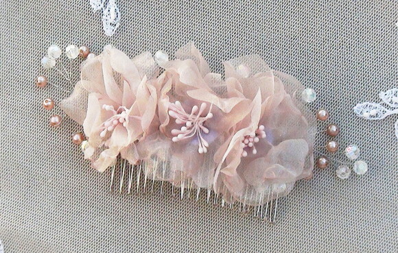 Arranjo para Cabelo de Noivas - 1 Unidade - Rosa Antigo