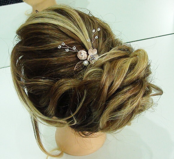 Arranjo para Cabelo de Noivas - 1 Unidade - Rosa Antigo