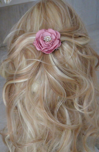 Arranjo para Cabelo de Noivas - 1 Unidade - Rosa Antigo