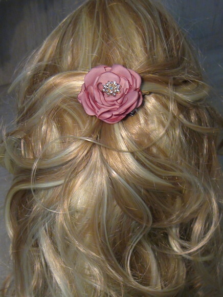 Arranjo para Cabelo de Noivas - 1 Unidade - Rosa Antigo