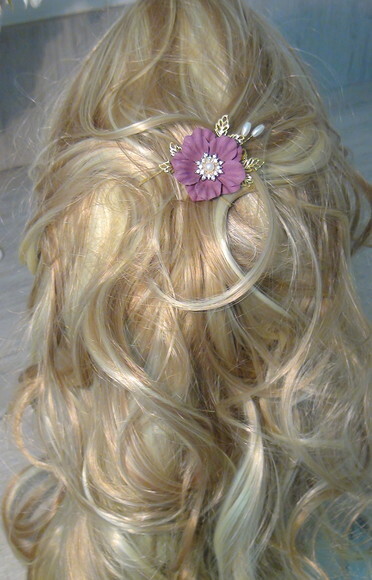 Arranjo para Cabelo de Noivas - 1 Unidade - Rose Escuro