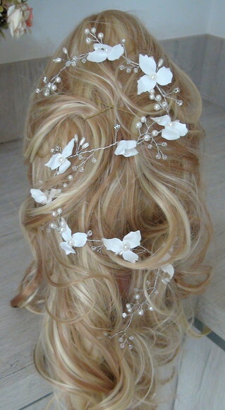 Arranjo para Cabelo de Noivas - 1 Unidade -branco