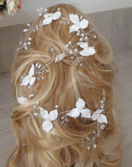 Arranjo para Cabelo de Noivas - 1 Unidade -branco