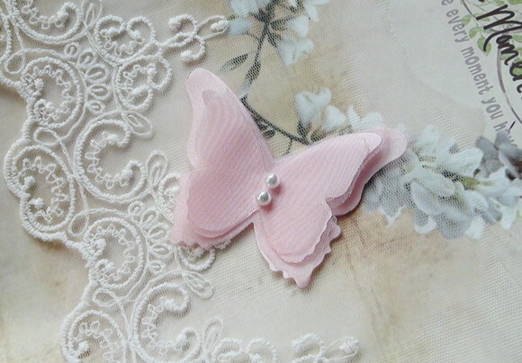 Borboletas em 3d Rosa - 7,5x5,5cm - 05 un