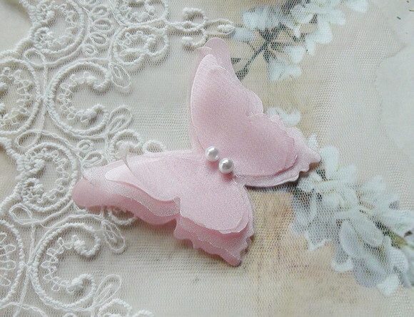 Borboletas em 3d Rosa - 7,5x5,5cm - 05 un