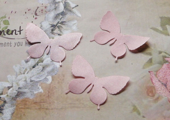 Borboletas em Cetim - 100 un - 5x4 cm - Rosa