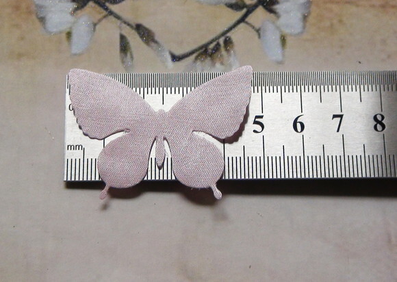 Borboletas em Cetim - 100 un - 5x4 cm - Rosa