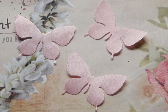 Borboletas em Cetim - 100 un - 5x4 cm - Rosa