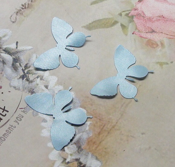 Borboletas em Cetim - 5x4 cm - Azul Celeste - 125 un