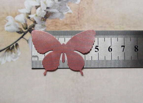 Borboletas em Cetim - 5x4 cm - Rose Terra - 25 un