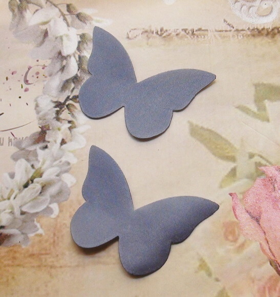 Borboletas em Cetim - Azul Petróleo - 6,0 x 4,5 cm - 50 un