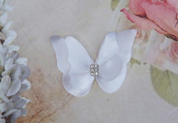Borboletas em Cetim - Dupla Camada - 5,5x4,0cm - 05 Un.