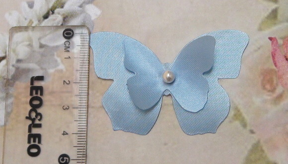 Borboletas em Cetim - Dupla Camada - 6x4cm - 05 un