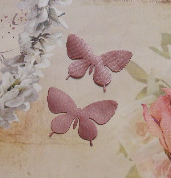 Borboletas em Cetim - Rose Queimado - 150 un