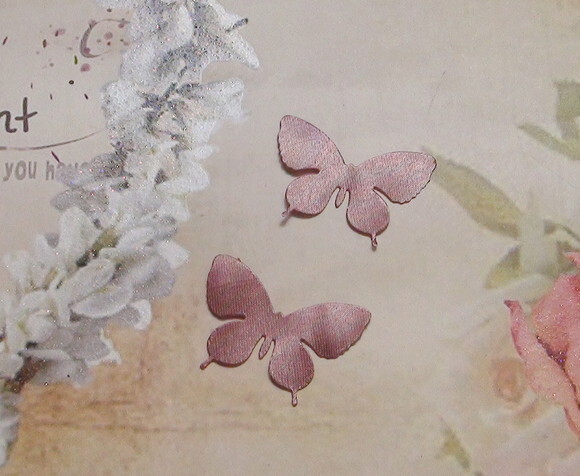 Borboletas em Cetim - Rose Queimado - 150 un