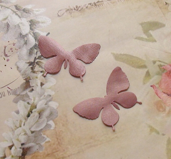 Borboletas em Cetim - Rose Queimado - 150 un